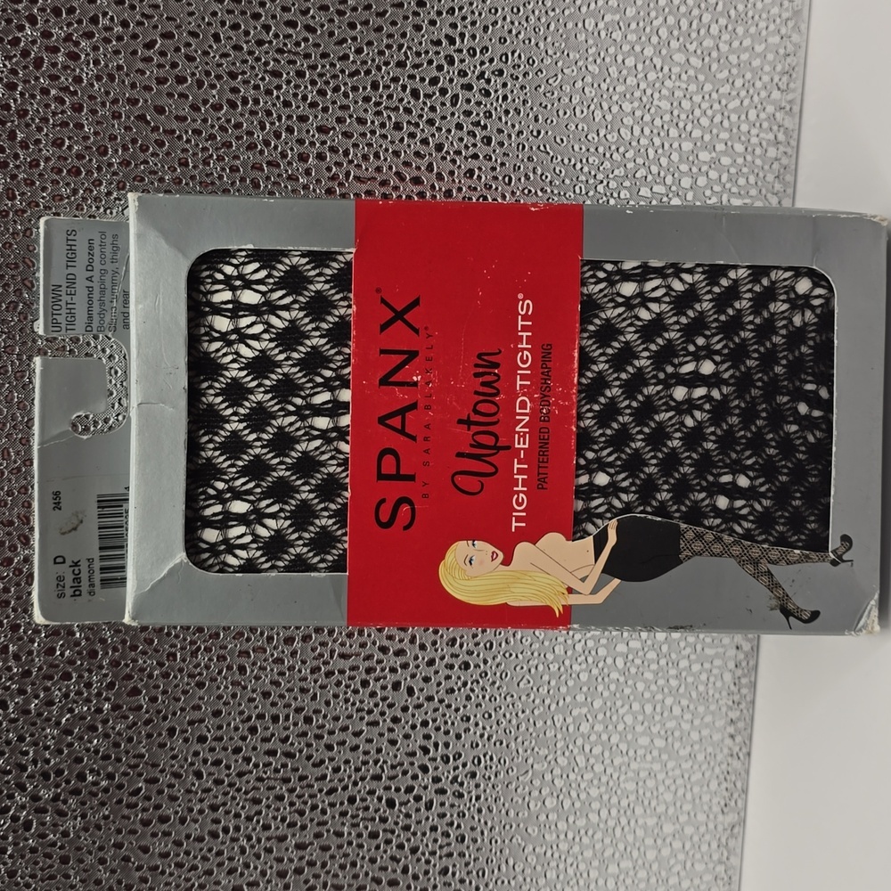 Spanx By Sara Blakely Black Uptown Tight-End Tights Diamond A Dozen Size D